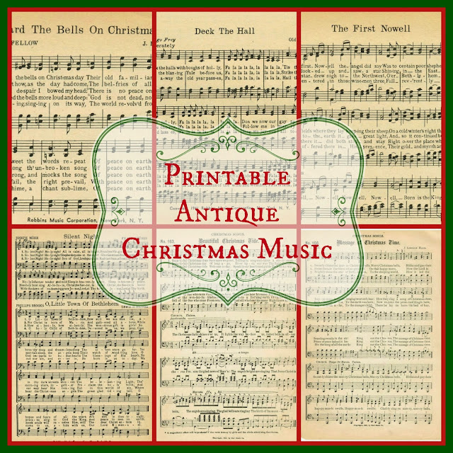printable free sheet vintage music christmas